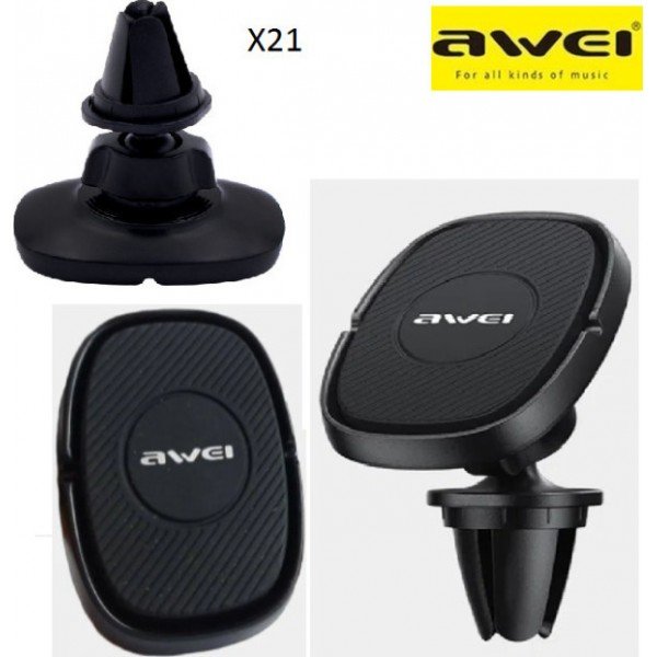 Awei Βάση Κινητού Αυτοκινήτου X21 με Μαγνήτη 03002LXZ50BK